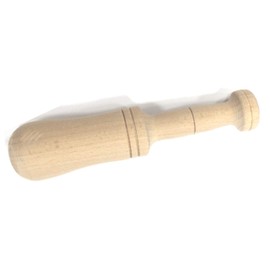 Fackelmann Mortar made of beech wood for chopping and chopping garlic, spices, natural, diameter 4 x 20 cm, 1 piece