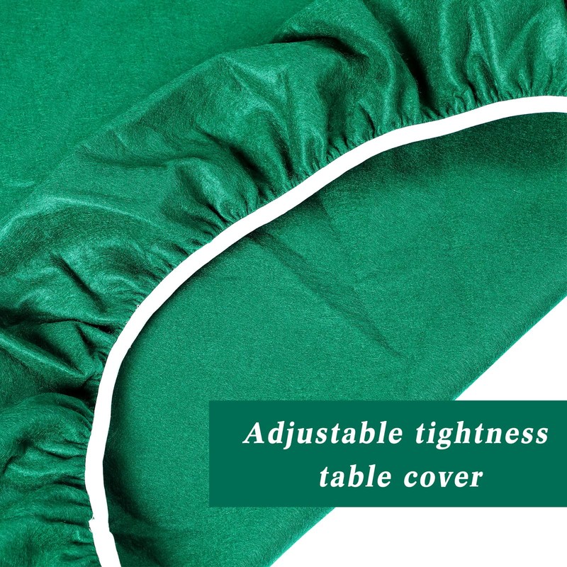 Green 36 Inch Felt Card Game Tablecover Round 36in to