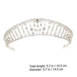 BIUDECO Luxury Princess Headband Wedding Dress Crown Stylish Jewelry Chic Bride Head Decor