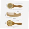 NOLITOY Baby Hair Brush Suit 3 in 1 Wooden Handle