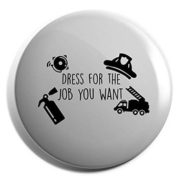 Hippowarehouse Dress for the job you want, Fireman Badge Pin 38mm