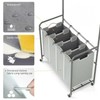 ROMOON Rolling Laundry Basket Organizer with Hanging Clothes Rack: 4