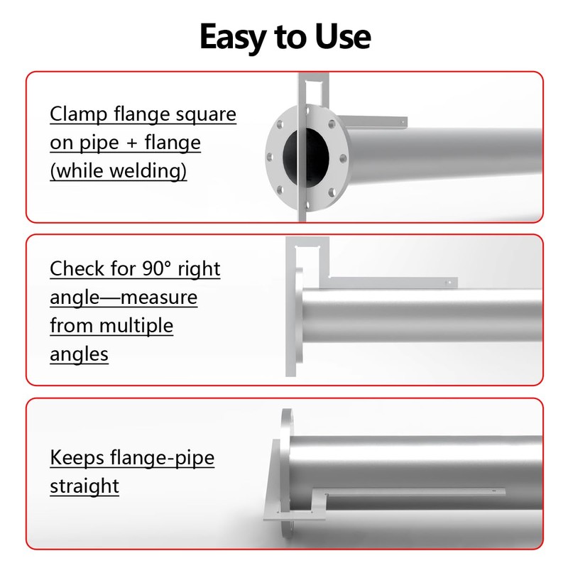 Flange Angle Square,Galvanized Steel Pipefitter Measuring Tool,Precision Flange Squares, Ideal