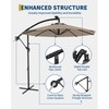 10FT Cantilever Patio Umbrella with Cross Base, 360-degree Rotation Outdoor