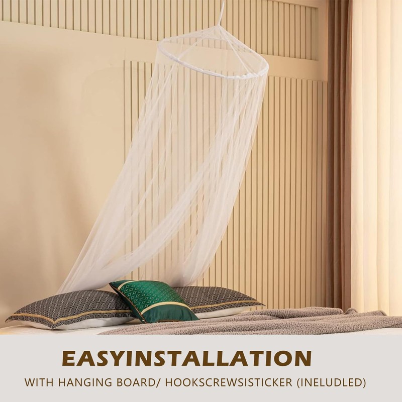 KSVFTB 2 Set Mosquito Net for Bed, White Dome Mosquito