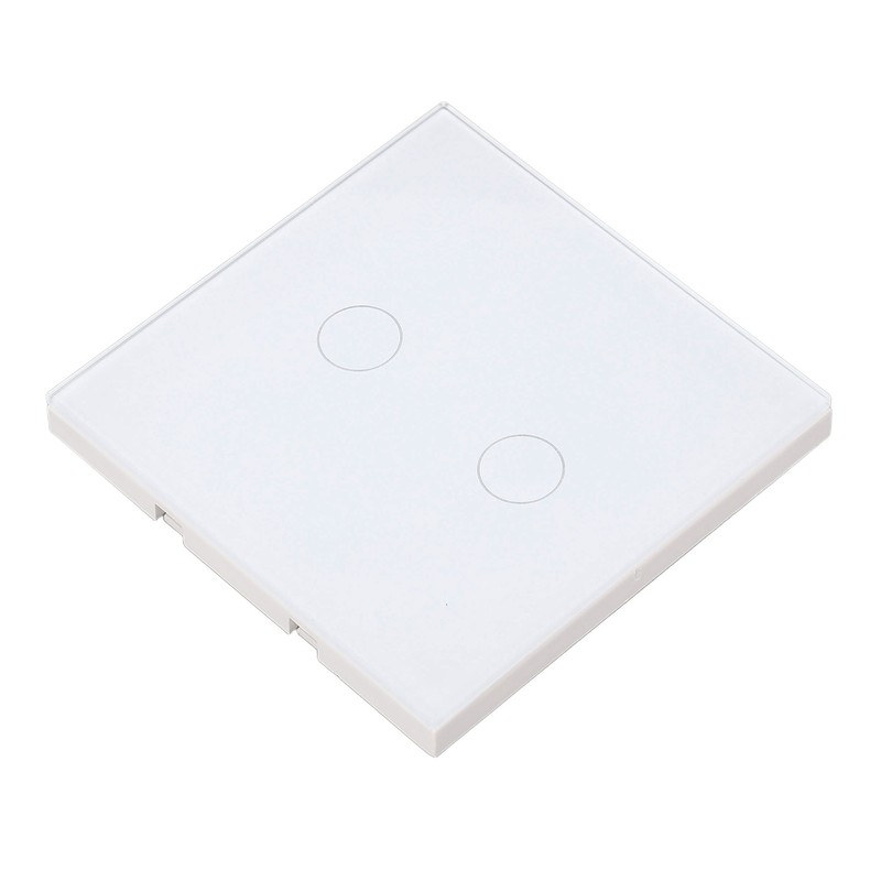 2 Gang Wall Switch with Indicator Tempered Glass Panel Touch
