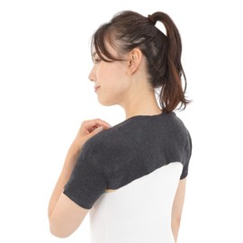 Shoulder Warmer Supporter, For Heat Retention, Double Layer Construction With Shoulder Padding, Shoulder Support, Shoulder Warmer (Rela Kino) (Black, XL)