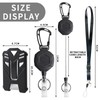 2 Pack Heavy Duty Retractable Keychain Keyring Badge with 31.5"