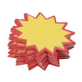 sourcing map Blank Star Burst Sale Signs Price Tags Fluorescent Star Pricing Labels 50x70 mm Colors for Retail Sales Pricing, Pack of 100