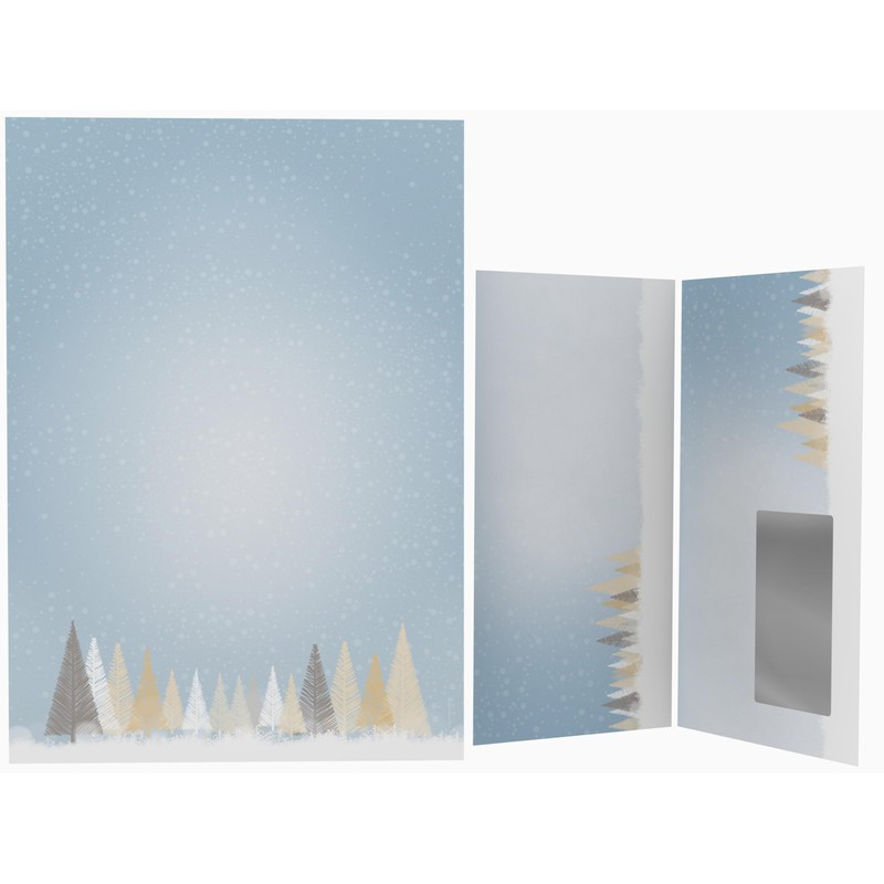 Christmas Letter Paper set Winter Fairytale Forest 50 Sheets Christmas