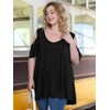 LARACE Plus Size Tunic Tops For Women V neck Short