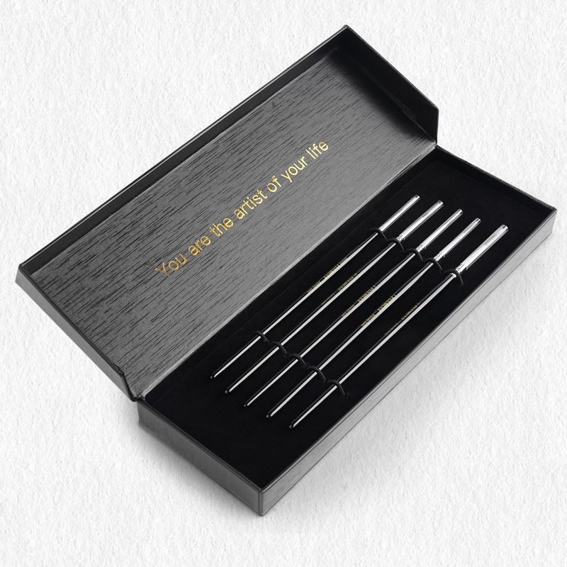 Kolinsky Sable Miniature Watercolor Brushes, Fuumuui 5pcs Professional Small Detail