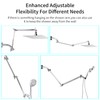 19 Inch Shower Head Extension Arm, Upgrade Flexible Height &