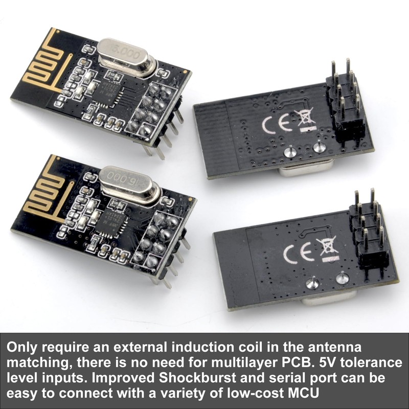 HENGBIRD 4 Pcs nRF24L01 + Wireless Transceiver Module NRF24L01 +