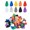 Aussel 10 Color 100PCS Soft Plastic Ethernet RJ45 Cable Connector