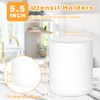 Extra Larae Rotating Utensil Holder Kitchen Utensils Caddy White 360°Plastic