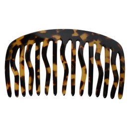 French Amie Handmade Large Tokyo Celluloid 15 Teeth Side Hair Comb (Tokyo)