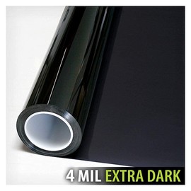 BDF S4MB05 Window Film Security and Daytime Privacy 4 Mil Black 5 (Very Dark) - 48in X 50ft