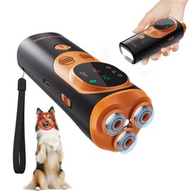 GUODUN ARMOR Dog Bark Deterrent Device 2024 New Anti Barking Device, Rechargeable Ultrasonic Dog Barking Control Devices, up to 50 Ft Effective Control Range for Dogs Indoor & Outdoor (Black&Orange)