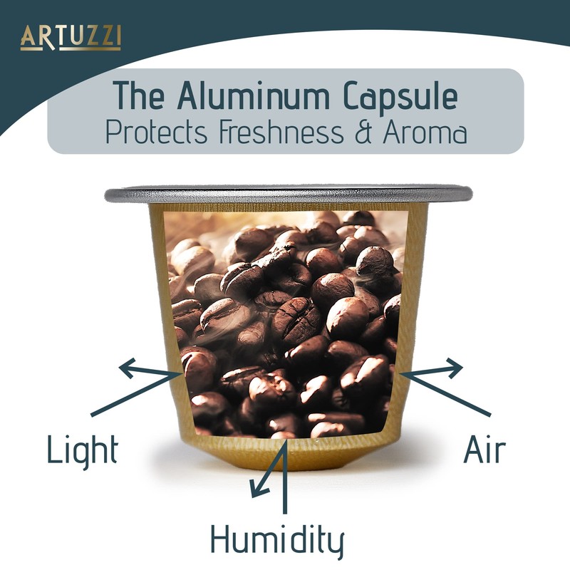 Artuzzi 120ct Decaf Espresso Pods For Nespresso Compatible Capsules Machines
