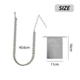 NyxSeat 1 Piece Rhinestone Necklace, Women's Diamond Necklace, Fashion Jewellery Necklace, Women's Rhinestone Collar, Diamond Inlaid Pendant, The First Choice Gift for Women or Girls, Metal