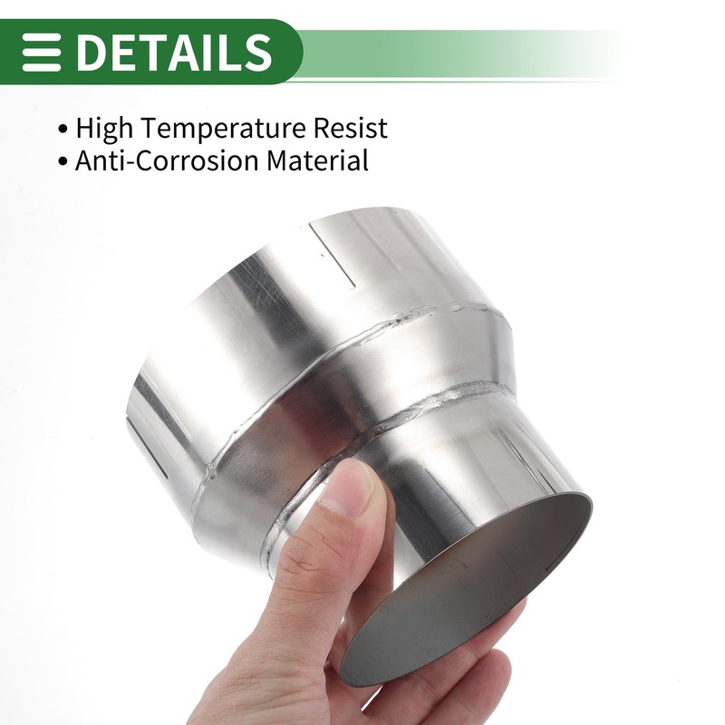X AUTOHAUX 3.5"OD to 4.5"OD Mandrel Exhaust Bend Elbow Concentric