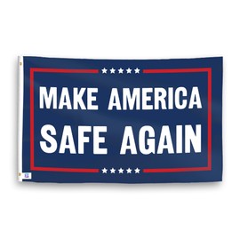 Make America Safe Again Political Flag - 3x5 ft High-Durability Polyester Fade-Resistant, Weatherproof Outdoor/Indoor Banner