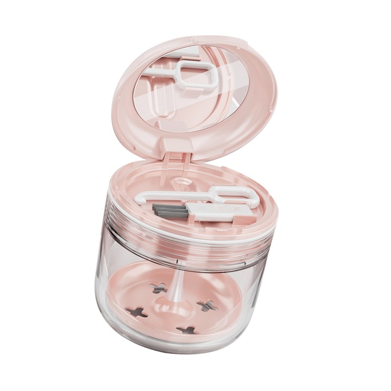 Mouth Guard Case Storage Box Good Sealing with Brush Mirror