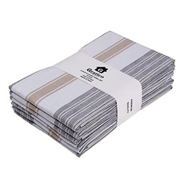Gratico Premium Kitchen Towels 20x30 in Cotton Dish Towels for Kitchen, Grey/Biege Dish Cloths for Washing Dishes, Hand Towels for Kitchen, Tea Towels & Bar Mops for Kitchen - Set of 6