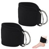 KIPTVO Ankle Strap, Black Cable Machines Ankle Strap Double D-Ring