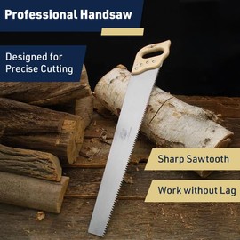 30-Inch Western Log Saw - 4-TPI Hand Saw for Wood Cutting, Lumber, or Timber - Professional Arborist Hand Wood - Branch Cutter Pruning Saw for Trimming, Gardening, or Logs by Kings County Tools