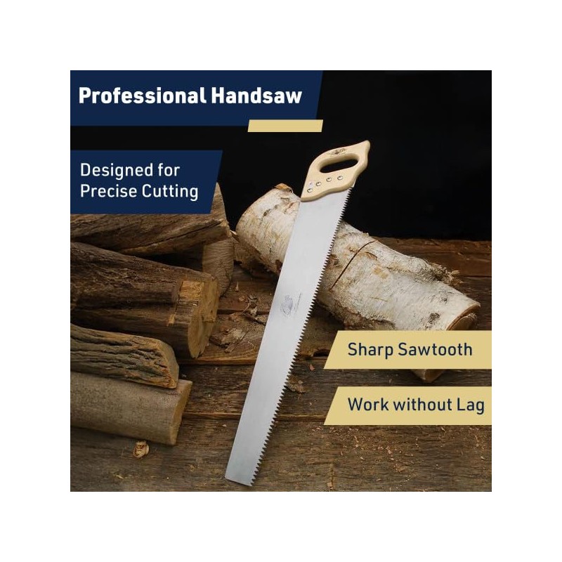 30-Inch Western Log Saw - 4-TPI Hand Saw for Wood