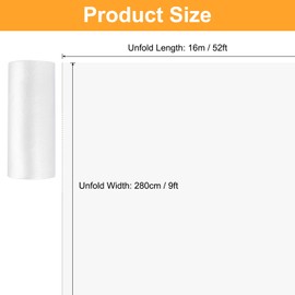 sourcing map 2 Rolls Plastic Drop Cloth, 9 x 52 Ft Dust-Proof Waterproof Protective Masking Film for Protecting Furniture, Flooring, Car, Carpet, DIY Projects, Decorating