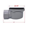 BlueVue 1.5" Side Outlet Drain Assembly (Matte Black)