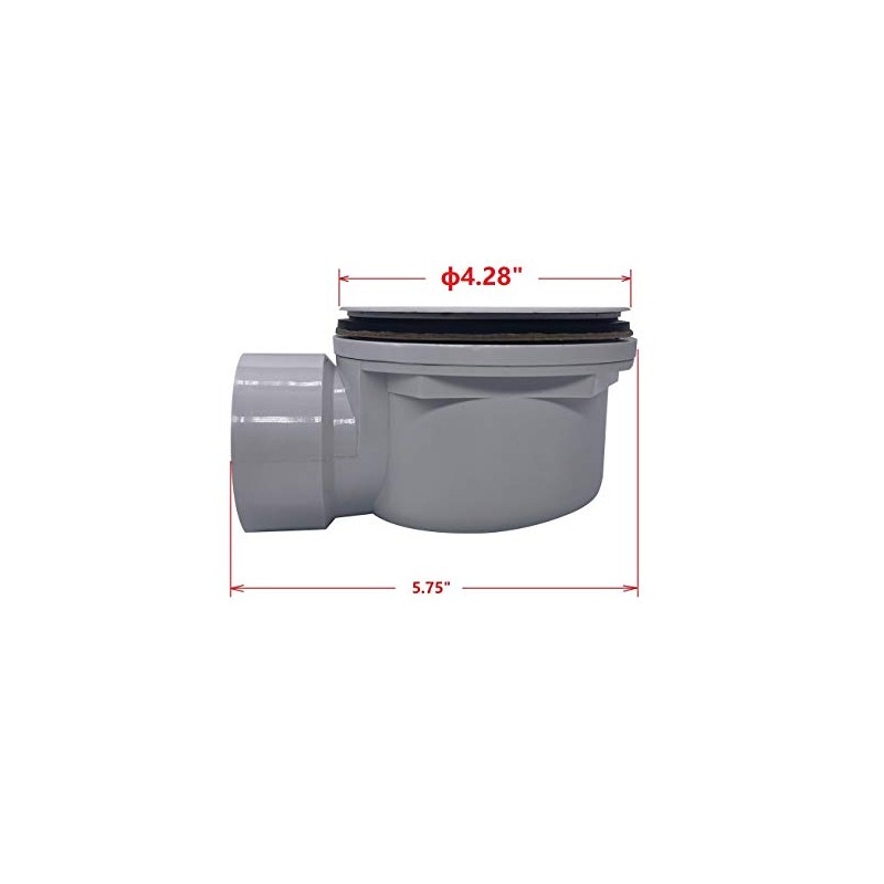 BlueVue 1.5" Side Outlet Drain Assembly (Matte Black)