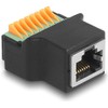 Delock RJ45 Female to Terminal Block with Push Button Adapter