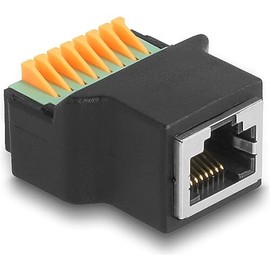 Delock RJ45 Female to Terminal Block with Push Button Adapter