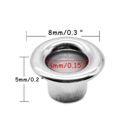 (Nickel) - Bluemoona 1000 Pcs - Grommet Eyelets 3/16" 4mm Canvas Clothes Leather Self Backing (Nickel)