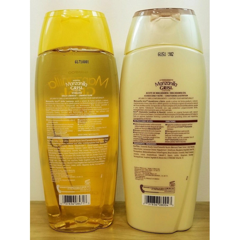 Grisi Chamomile Shampoo & Conditioner Champu y acondicionador de Manzanilla