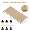 6 Pack Burlap Table Runners 12x72 Inch - Natural Jute