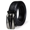 Dubulle Men's Designer Belt Black Buckle Ratchet Genuine Leather Adjustable