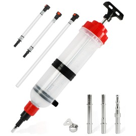 MR CARTOOL 1.5 Liters Manual Oil Transfer Pump, Fluid Syringe Pump with 3 Extension Tubes, Syringe for Extracting Engine Oil, Brake Fluid and Transmission Oil