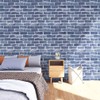 Timeet Blue Brick Wallpaper Peel and Stick Wallpaper 17.7" x
