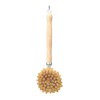 HIC Kitchen Natural Bristle Veggie and Dish Scrub Brush, Non-Scratch