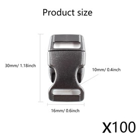pson 60PCS 5/8 Inch Quick Side Release Buckles, Black Plastic Contoured Bracelet Buckles for Dog Collar, Bag, Straps, Backpack, DIY Crafts