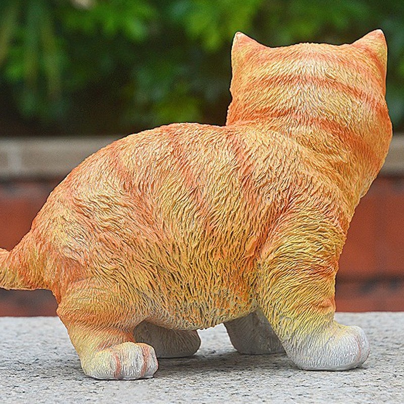 Outdoor Garden Decor Cat Statues Kitten Ornaments Gardening Decorations Gardening
