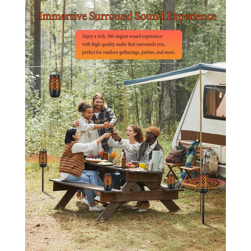 Shoneep Upgraded Outdoor Bluetooth Speakers, 10 Watt Bluetooth 5.3 Speaker