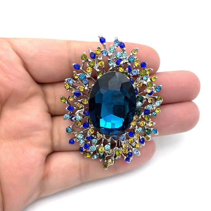 YOQUCOL - Broche de diamantes de imitación de cristal de