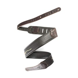 Taylor Embroidered Leather 2.5-inch Guitar Strap - Chocolate Brown