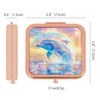 PDOZV Pocket Mirror for Women, Rosegold Square 2.8”×2.8” Metal Frame
